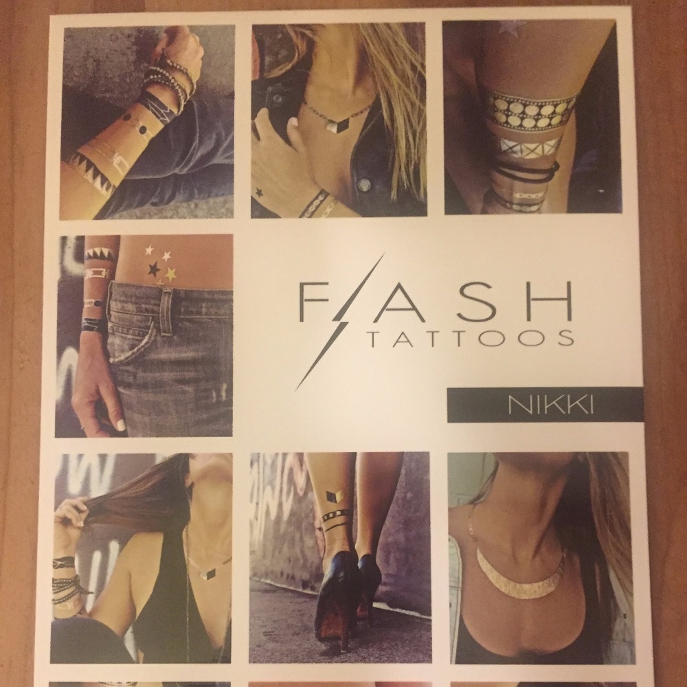 NWT Nikki Flash Temporary Tattoos